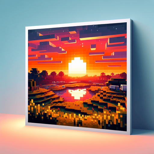 güzel minecraft arka plan gün batımı.
Single Game Texture. In-Game asset. 2d. Blank background. High contrast. No shadows.