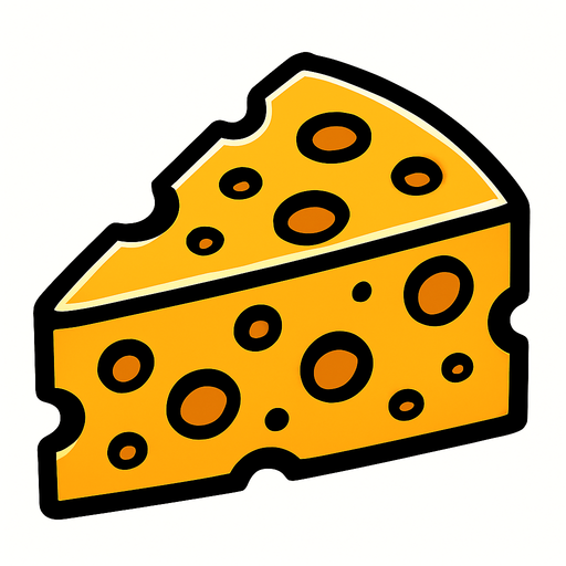 Cheese.
In-Game asset.  2d.  High contrast.  No shadows