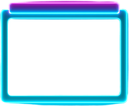 Neon cyberpunk tab selected empty blank hologram glowing 3d flat