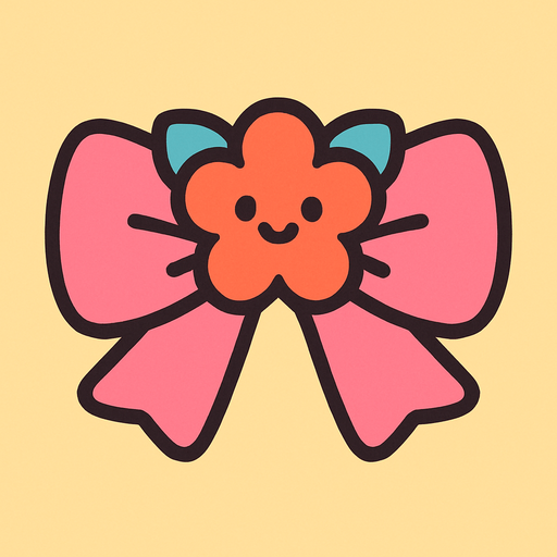 cute design accessory top view..
In-Game asset.  2d.  High contrast.  No shadows