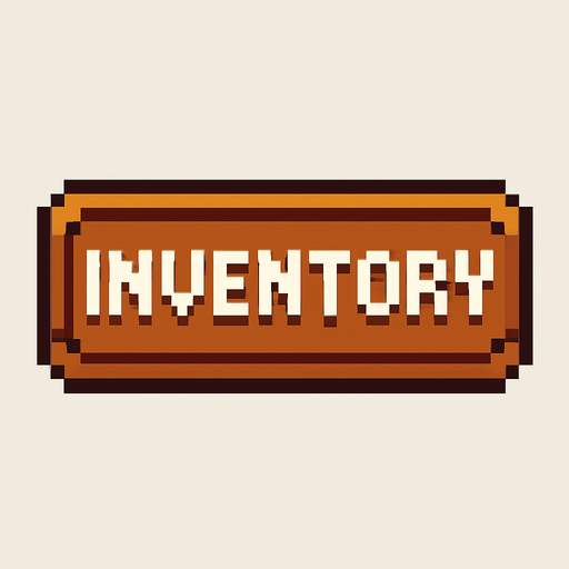 boton de un inventario pixelart.
In-Game asset.  2d.  High contrast.  No shadows