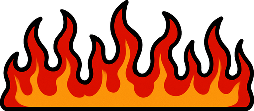 red fire line.
In-Game asset.  2d.  High contrast.  No shadows