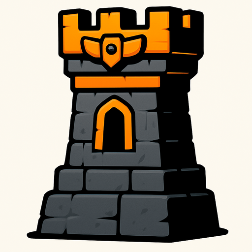 heavyTowerAsset.
In-Game asset.  2d.  High contrast.  No shadows