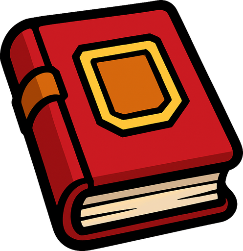kitap.
In-Game asset.  2d.  High contrast.  No shadows