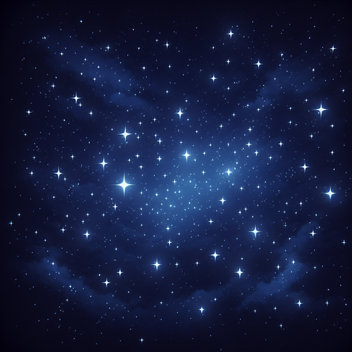 Starry sky.
Single Game Texture. In-Game asset. 2d. Blank background. High contrast. No shadows.