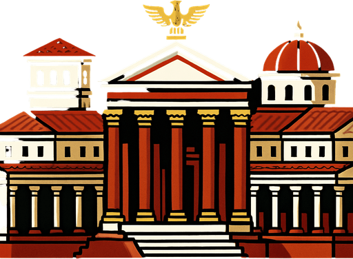 Roma imparatorluğu sarayı.
In-Game asset.  2d.  High contrast.  No shadows