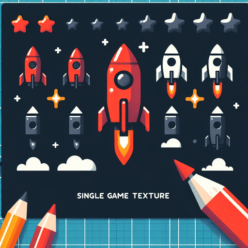 rocket powerups.
Single Game Texture.  In-Game asset.  2d.  Blank background.  High contrast.  No shadows