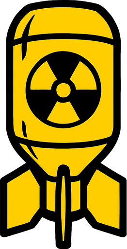 Nükleer bomba.
In-Game asset.  2d.  High contrast.  No shadows