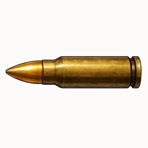 Mermi, gerçekçi, yazısız.
In-Game asset.  High contrast.  No shadows