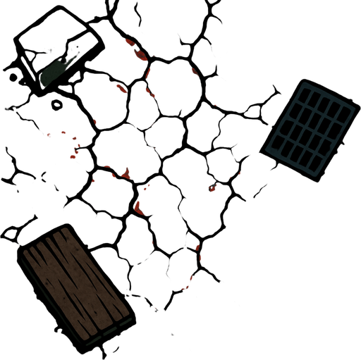 A top view background for a zombie game.
In-Game asset.  2d.  High contrast.  No shadows