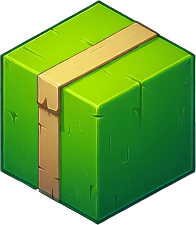 show a bright green package.
Single Game Texture. In-Game asset. 2d. Blank background. High contrast. No shadows.