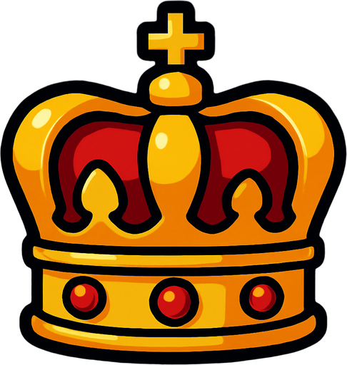 king crown.
In-Game asset.  2d.  High contrast.  No shadows