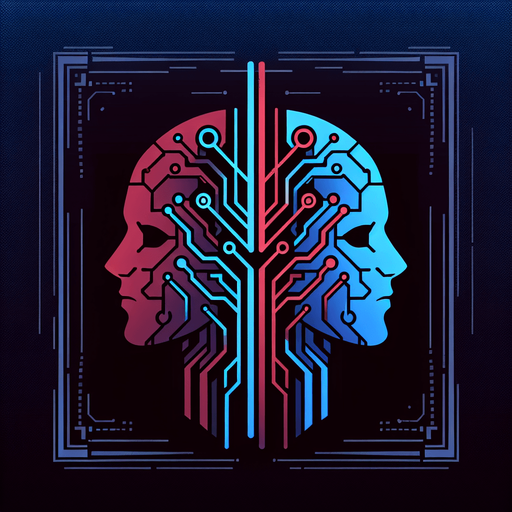Two stylized head silhouettes (one representing the hero, one the enemy) connected by arcing lines of digital energy or circuit patterns. Color could be a mix of blue (control) and maybe red/purple (target)..
Single Game Texture.  In-Game asset.  2d.  Blank background.  High contrast.  No shadows