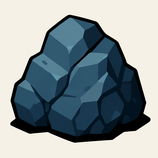 2d rock for game.
In-Game asset.  2d.  High contrast.  No shadows