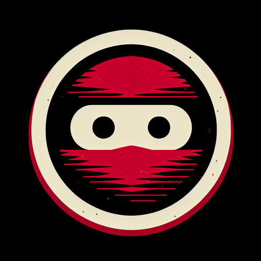 2d coin. Ninja face in the coin. red coin. 2 circles inside it.
Single Game Texture. In-Game asset. 2d. Blank background. High contrast. No shadows.