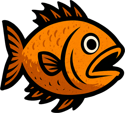 big fish.
In-Game asset.  2d.  High contrast.  No shadows