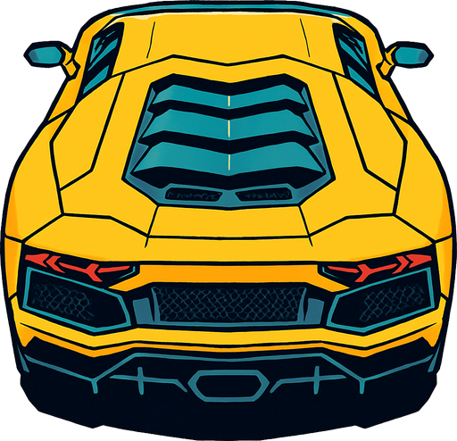 Lambirghini aventador arkasi ama yukaridan
In-Game asset.  2d.  High contrast.  No shadows