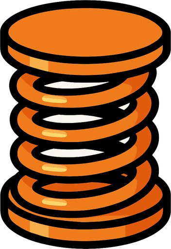 A spring..
In-Game asset.  2d.  High contrast.  No shadows