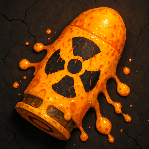 yellow lava poisonous bullet top view