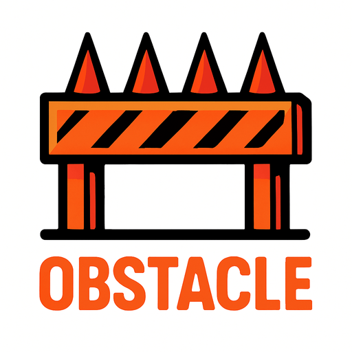 OBSTACLE.
In-Game asset.  2d.  High contrast.  No shadows