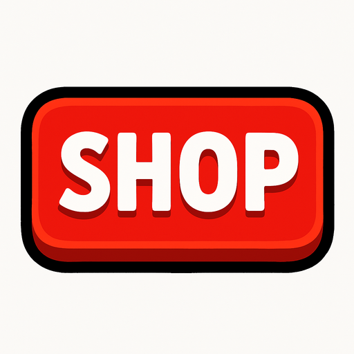Shop Button.
In-Game asset.  2d.  High contrast.  No shadows