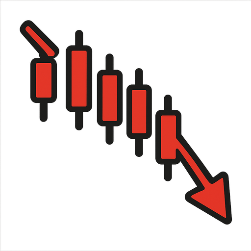 red stock market chart candle.
In-Game asset.  2d.  High contrast.  No shadows