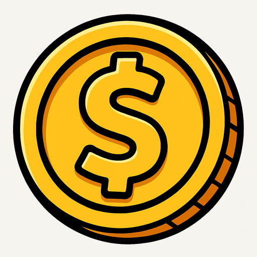 coin.
In-Game asset.  2d.  High contrast.  No shadows