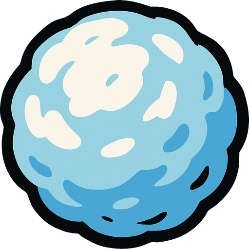 Snowball.
In-Game asset.  2d.  High contrast.  No shadows