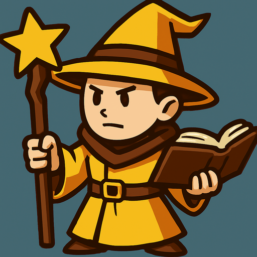 Libro en la mano libre y cambiar la esfera de su varita por una estrella
