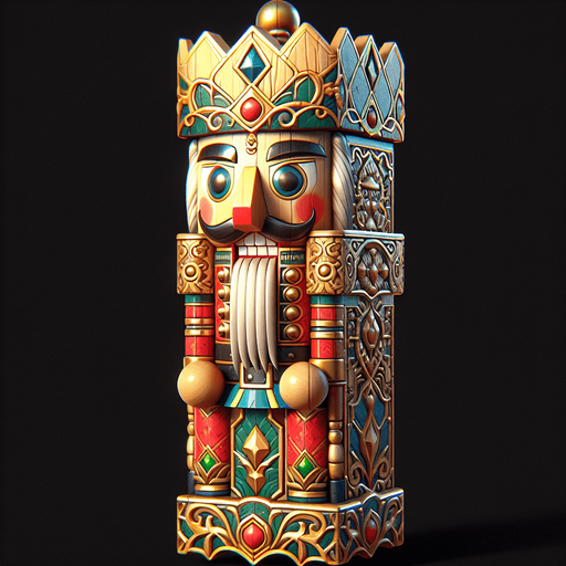 Nut cracker, side view Single Game Texture. In-Game asset. 2d. Blank background. High contrast. No shadows.