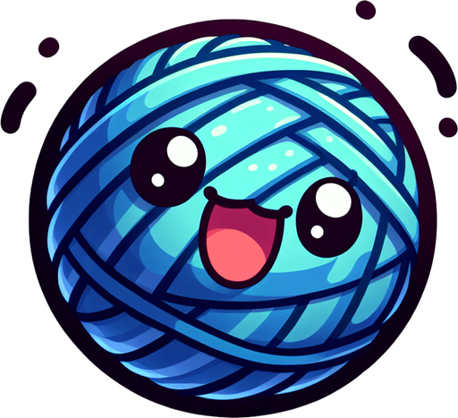 Create a cartoon-style illustration of a yarn ball. The goal is to capture a lively and playful location.
Single Game Texture. In-Game asset. 2d. Blank background. High contrast. No shadows.
