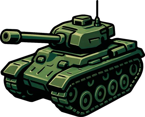 askeri tank png.
In-Game asset.  2d.  High contrast.  No shadows