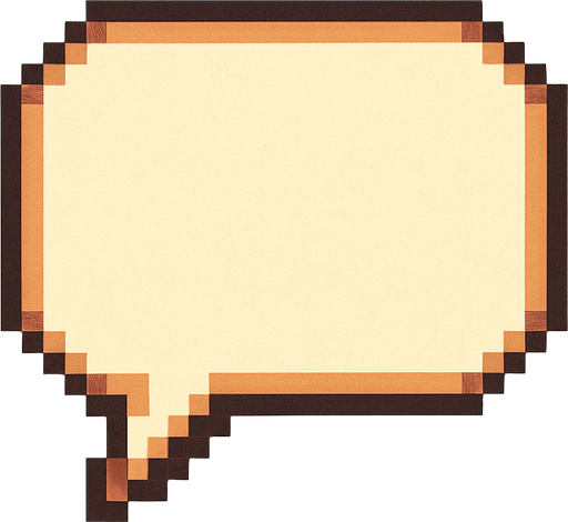 speek bubble, pixel arth.