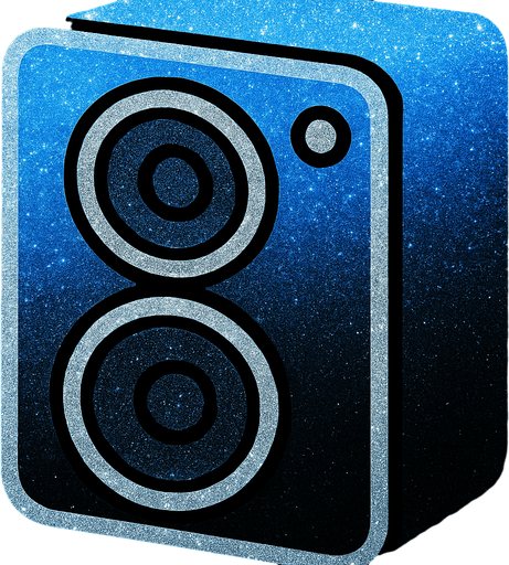 in colors electric sky blue gradient to black, with silver glitter