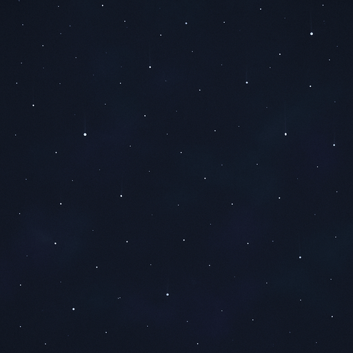 Arka Plan: Koyu lacivert veya antrasit gri düz zeminin üzerine,
1.  **Yavaşça Hareket Eden Yıldızlar/Parçacıklar:** Arka planda rastgele dağılmış, küçük, beyaz veya hafifçe parlayan noktalar (yıldızlar veya uzay tozları) oluştur. Bu noktalar, çok yavaş bir hızda, ekranın üstünden altına doğru akmalı. Yoğunlukları orta seviyede olmalı, oyuncunun ve diğer objelerin görünürlüğünü engellememeli.
2.  **Hafif Renk Geçişleri (Nebula Efekti):** Arka planın genel rengi sabit kalmakla birlikte, çok hafif tonlarda (örn. mor ve yeşilin koyu tonları) yavaş ve bulanık renk geçişleri (nebulamsı bir etki) bulunmalı. Bu geçişler statik olmamalı, sürekli ama çok yavaş bir şekilde değişmeli..
In-Game asset.  2d.  High contrast.  No shadows