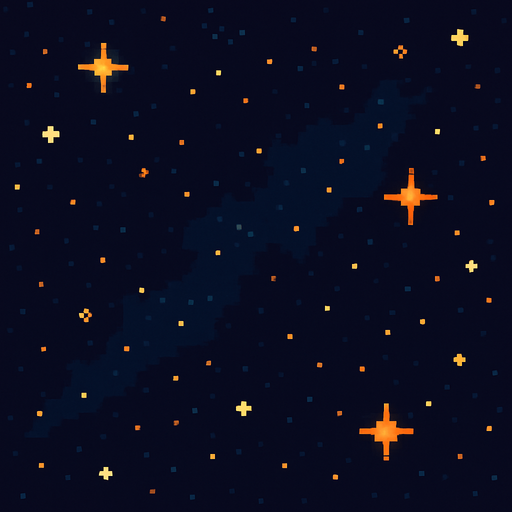 8 bit space background