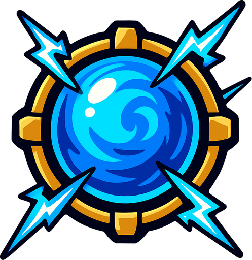güçlendirme küresi.
In-Game asset.  2d.  High contrast.  No shadows