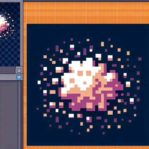 2d snes dust particle.
Single Game Texture.  In-Game asset.  2d.  Blank background.  High contrast.  No shadows