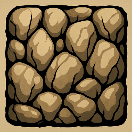 Muro de piedras tipo cueva.
In-Game asset.  2d.  High contrast.  No shadows