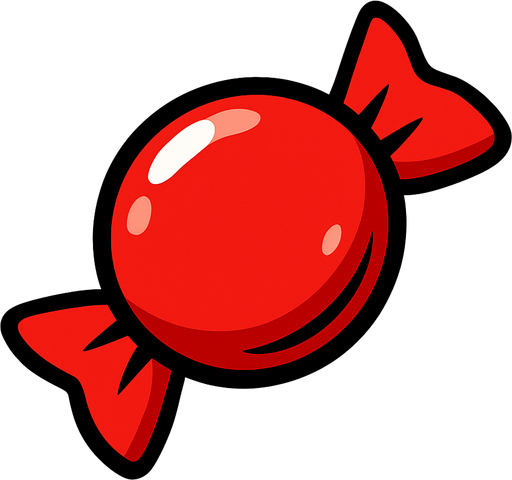 candy red.
In-Game asset.  2d.  High contrast.  No shadows