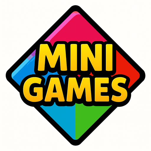 Diamond shaped colourful mini games button.
In-Game asset.  2d.  High contrast.  No shadows