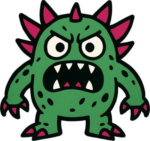 Monster.
In-Game asset.  2d.  High contrast.  No shadows