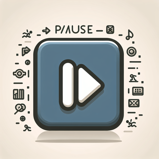 pause button for endless runner game.
Single Game Texture. In-Game asset. 2d. Blank background. High contrast. No shadows.