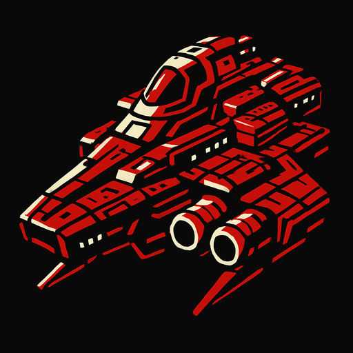 uzay gemısı buyuk.
In-Game asset.  2d.  High contrast.  No shadows