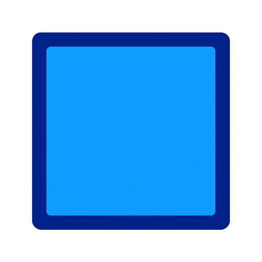 a simple square that looks nice blue block.
In-Game asset.  2d.  High contrast.  No shadows