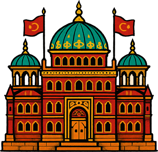 Osmanlı sarayı.
In-Game asset.  2d.  High contrast.  No shadows