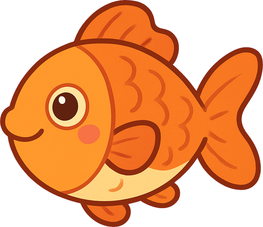tatlı balık görseli. No background. Transparent background. Blank background. No shadows. 2d. In-Game asset. flat