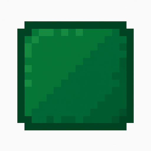 dark green square 16*16 pixels pixel art.
In-Game asset.  2d.  High contrast.  No shadows