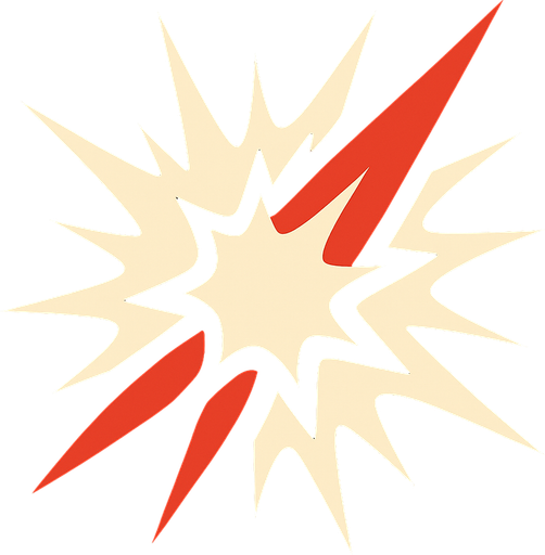 Give me an animation of a hit..
In-Game asset.  2d.  High contrast.  No shadows