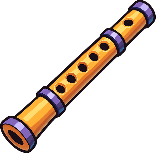 flute.
In-Game asset. 3d.  High contrast.  No shadows